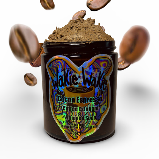 “Wakie Wakie” Whipped Soap-Cocoa Espresso Coffee Scrub